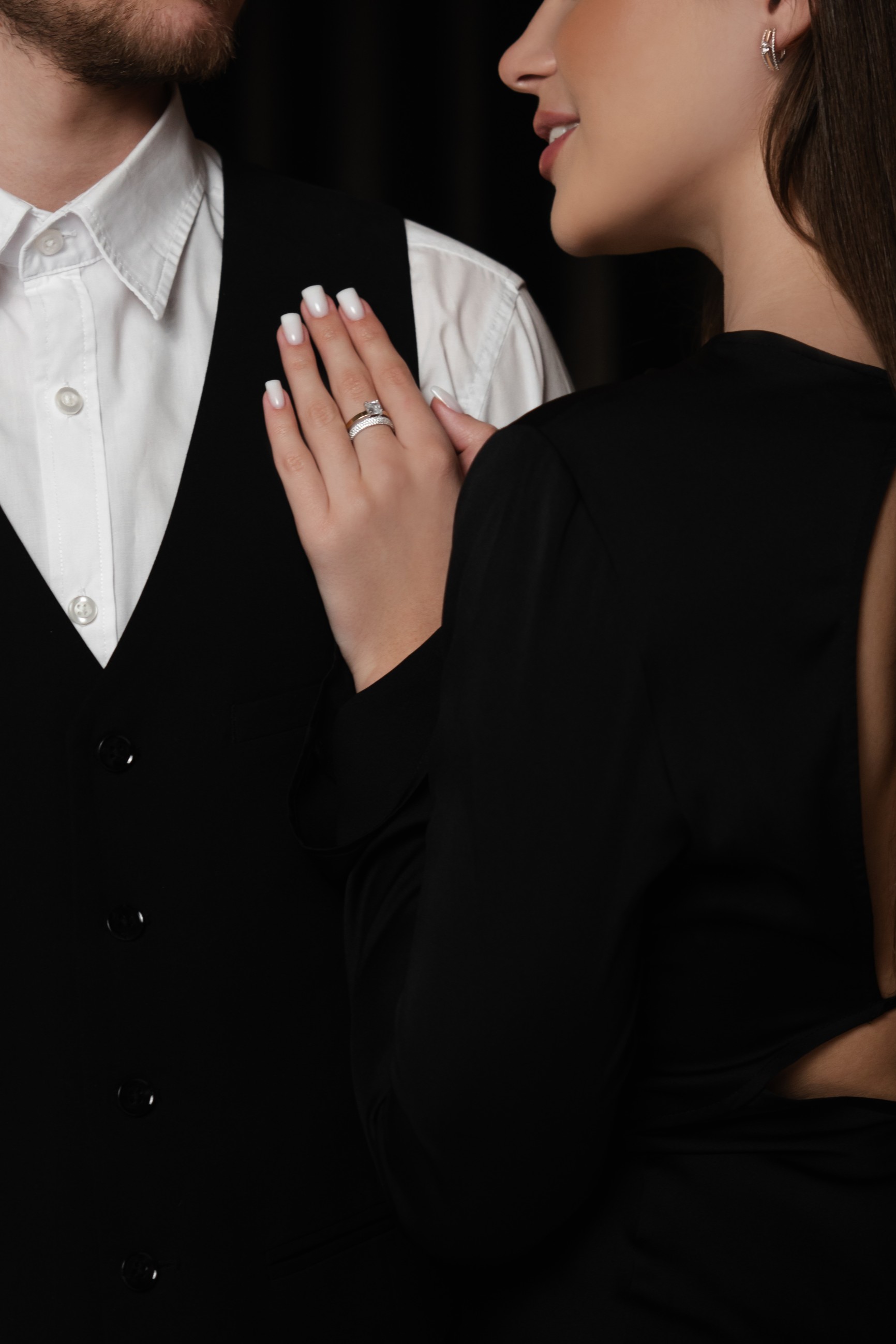 PIERŚCIONEK SREBRNY ZE ZŁOTEM I CYRKONIAMI 1103.10 zdjęcie 2