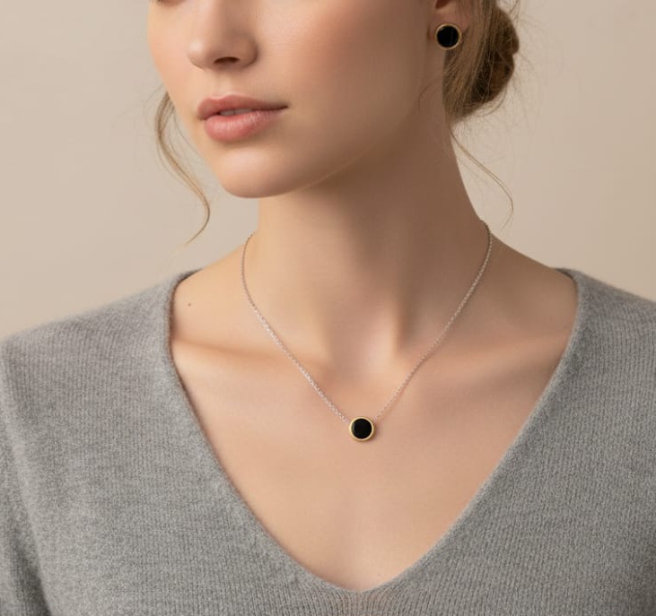 Naszyjnik srebrny ze złotem  1179.40 zdjęcie 2