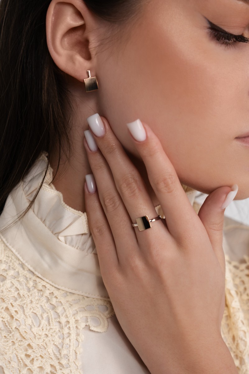 PIERŚCIONEK SREBRNY ZE ZŁOTEM I CYRKONIAMI  1201.50 zdjęcie 2