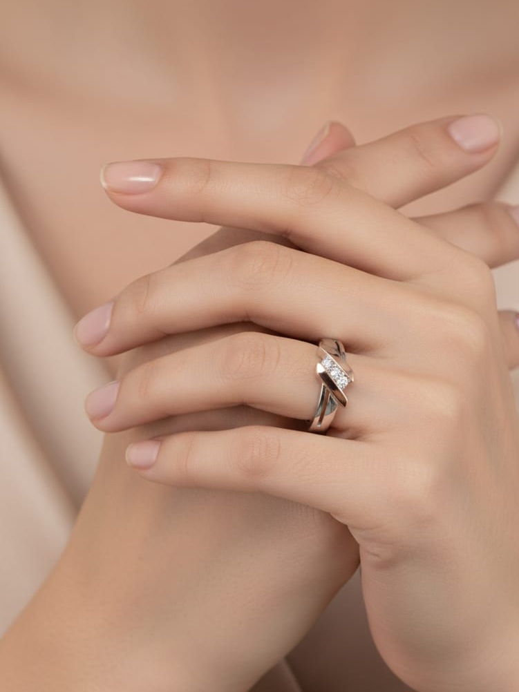 PIERŚCIONEK SREBRNY ZE ZŁOTEM 1671 zdjęcie 2